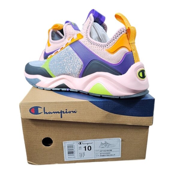 Champion 9318 Fused Sneakers NIB Primer Pink Multi Color Running Men's SZ 10.5 - Picture 4 of 8